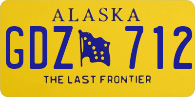 AK license plate GDZ712