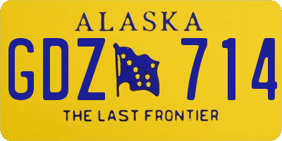 AK license plate GDZ714
