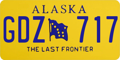 AK license plate GDZ717