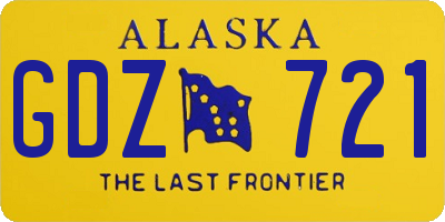 AK license plate GDZ721