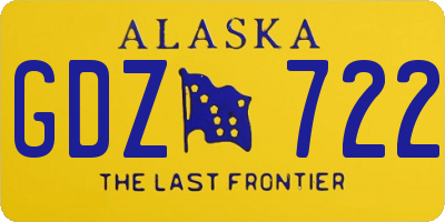 AK license plate GDZ722