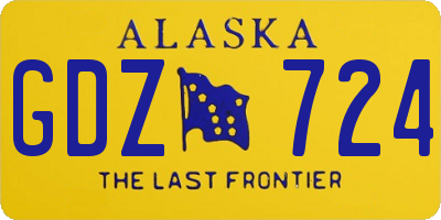 AK license plate GDZ724