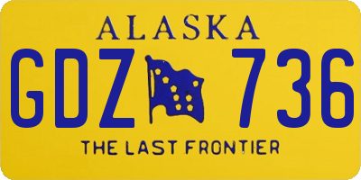 AK license plate GDZ736