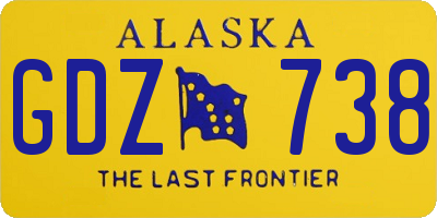 AK license plate GDZ738