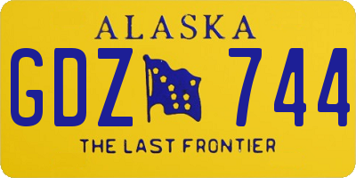 AK license plate GDZ744