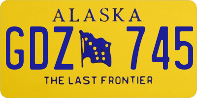 AK license plate GDZ745