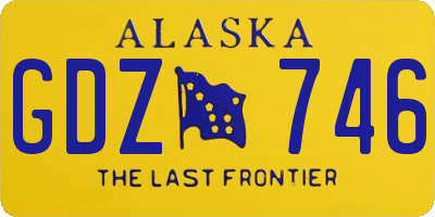 AK license plate GDZ746