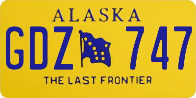 AK license plate GDZ747