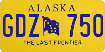 AK license plate GDZ750