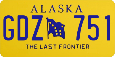 AK license plate GDZ751