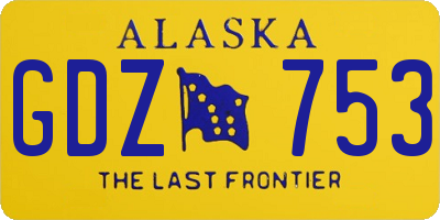AK license plate GDZ753