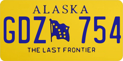 AK license plate GDZ754