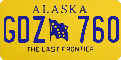 AK license plate GDZ760