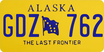 AK license plate GDZ762