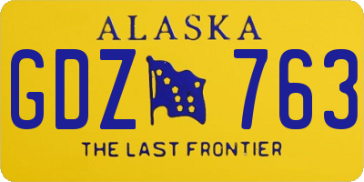 AK license plate GDZ763