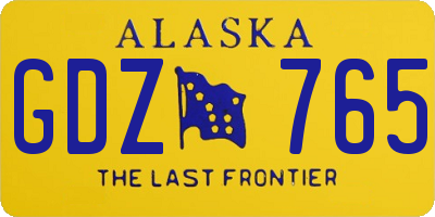 AK license plate GDZ765