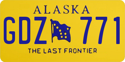 AK license plate GDZ771