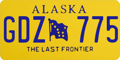 AK license plate GDZ775
