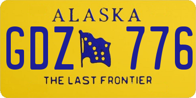 AK license plate GDZ776