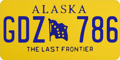 AK license plate GDZ786