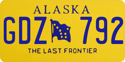 AK license plate GDZ792