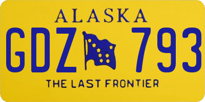 AK license plate GDZ793