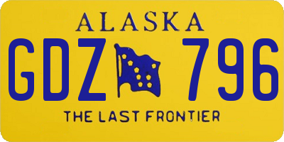 AK license plate GDZ796