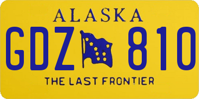 AK license plate GDZ810
