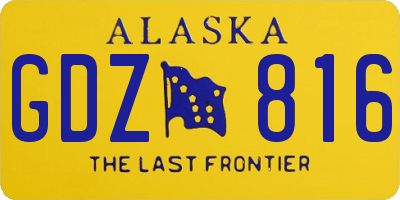 AK license plate GDZ816