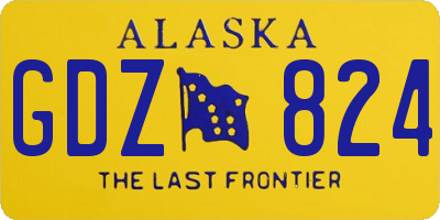 AK license plate GDZ824