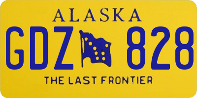 AK license plate GDZ828