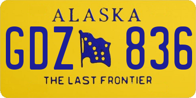 AK license plate GDZ836