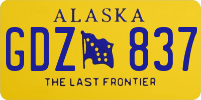 AK license plate GDZ837