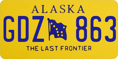 AK license plate GDZ863