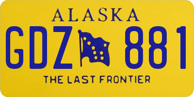 AK license plate GDZ881