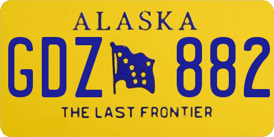 AK license plate GDZ882