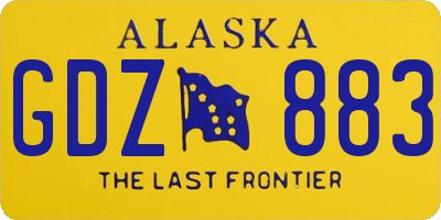 AK license plate GDZ883