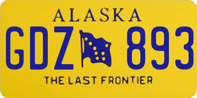 AK license plate GDZ893