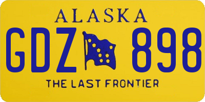AK license plate GDZ898