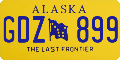 AK license plate GDZ899