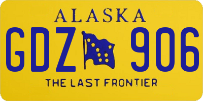 AK license plate GDZ906