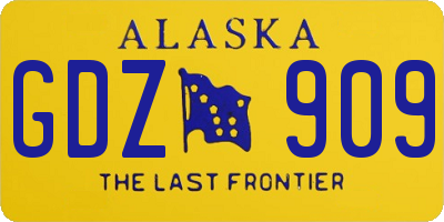 AK license plate GDZ909