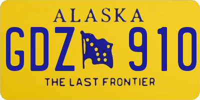 AK license plate GDZ910