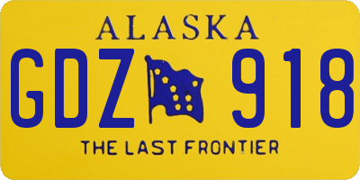 AK license plate GDZ918