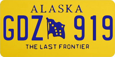 AK license plate GDZ919