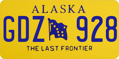AK license plate GDZ928
