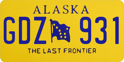 AK license plate GDZ931
