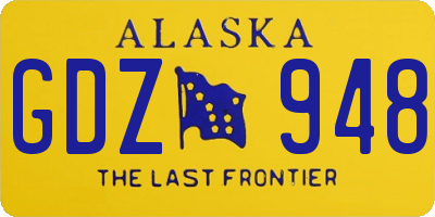 AK license plate GDZ948