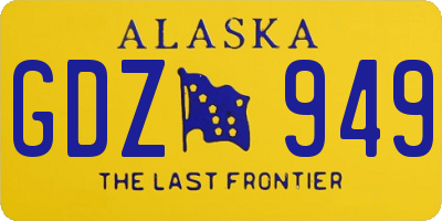 AK license plate GDZ949