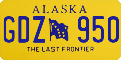 AK license plate GDZ950